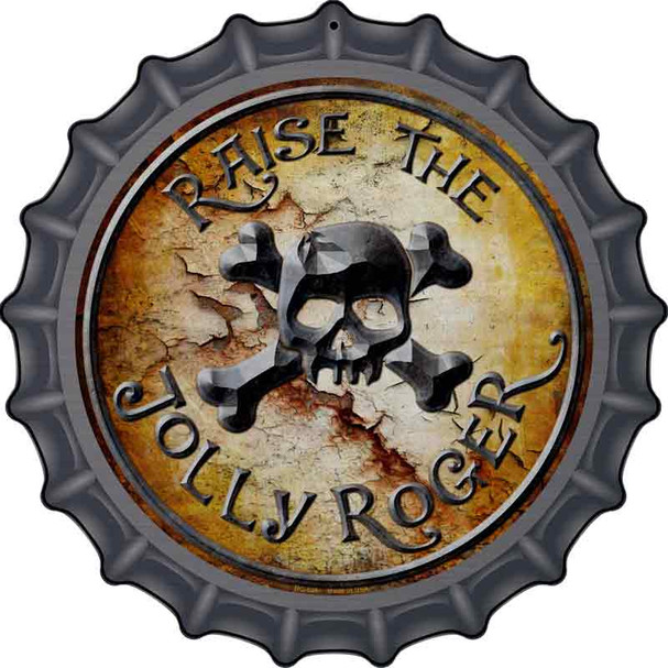 Raise The Jolly Roger Wholesale Novelty Metal Bottle Cap Sign