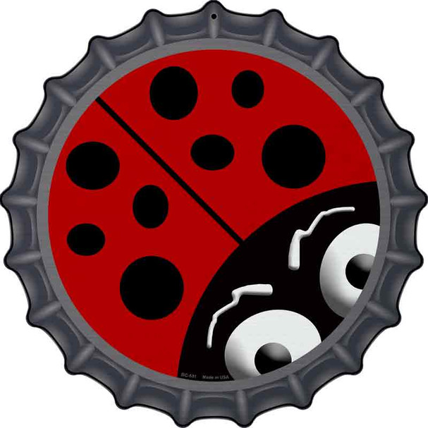 Lady Bug Wholesale Novelty Metal Bottle Cap Sign