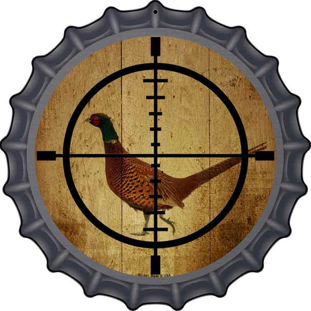 Pheasant Hunter Wholesale Novelty Metal Bottle Cap Sign