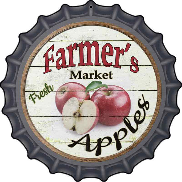 Farmers Market Apples Wholesale Novelty Metal Bottle Cap Sign