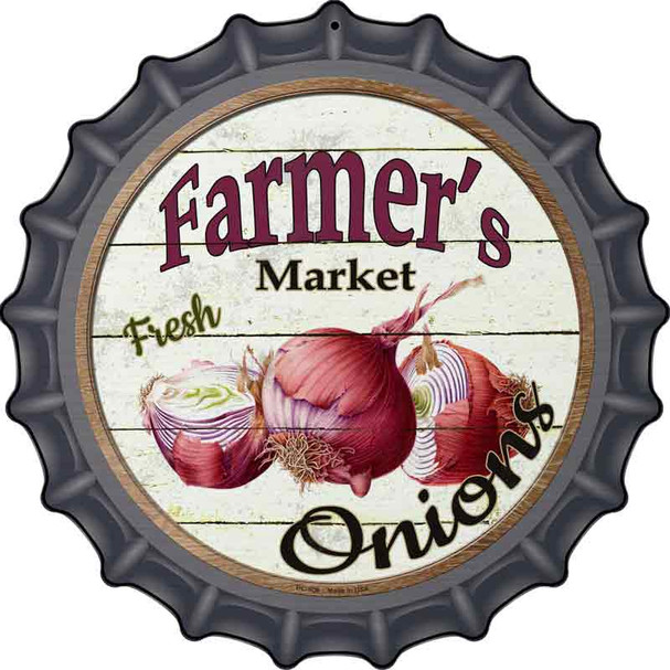Farmers Market Onions Wholesale Novelty Metal Bottle Cap Sign