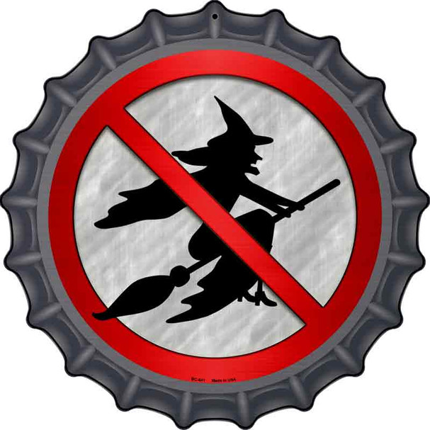 No Witches Wholesale Novelty Metal Bottle Cap Sign