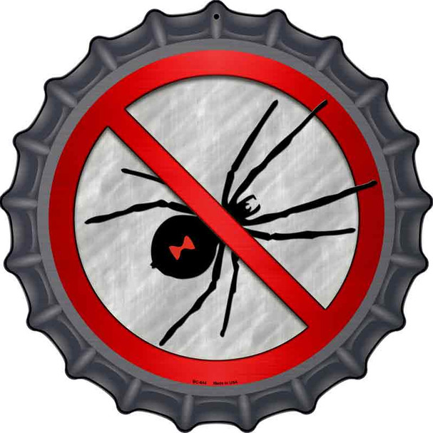 No Spiders Wholesale Novelty Metal Bottle Cap Sign