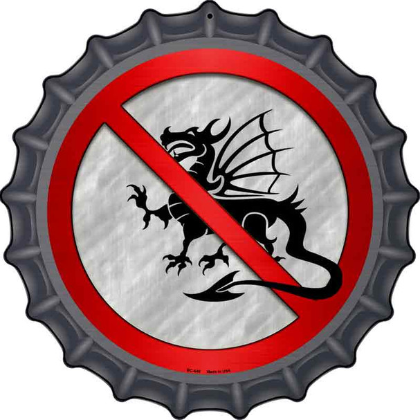 No Dragons Wholesale Novelty Metal Bottle Cap Sign