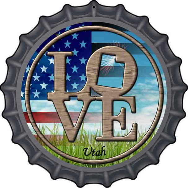 Love Utah Wholesale Novelty Metal Bottle Cap Sign