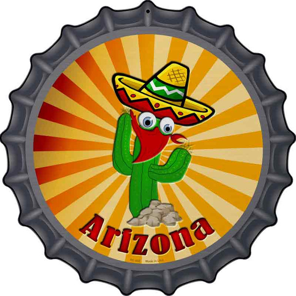 Cactus Arizona Wholesale Novelty Metal Bottle Cap Sign