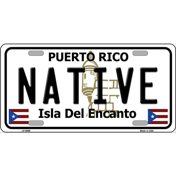 Native Puerto Rico Wholesale Metal Novelty License Plate