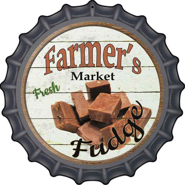 Farmers Market Fudge Wholesale Novelty Metal Bottle Cap Sign