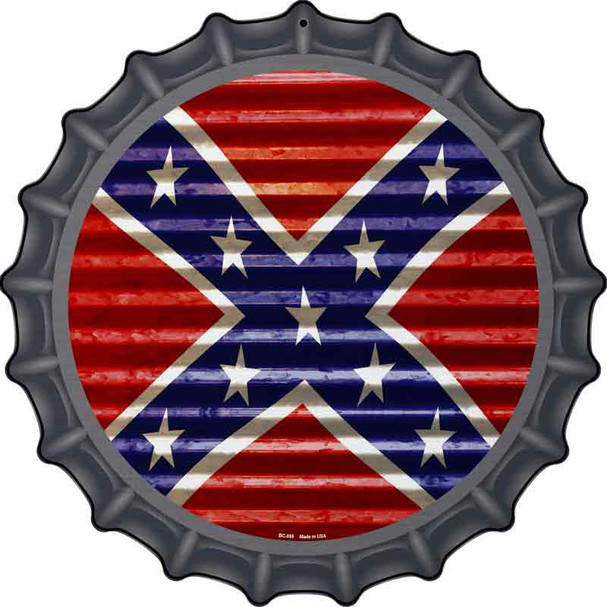 Confederate Flag Wholesale Novelty Metal Bottle Cap Sign BC-895