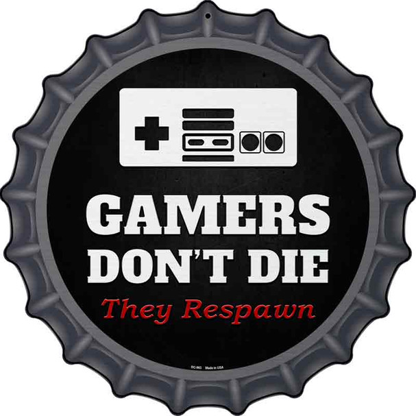 Old School Gamers Dont Die Wholesale Novelty Metal Bottle Cap Sign