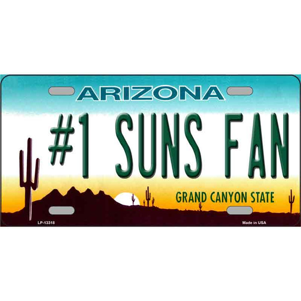 Number 1 Suns Fan Wholesale Novelty Metal License Plate Tag