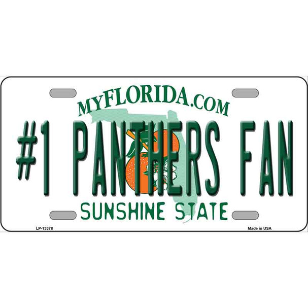 Number 1 Panthers Fan Wholesale Novelty Metal License Plate Tag