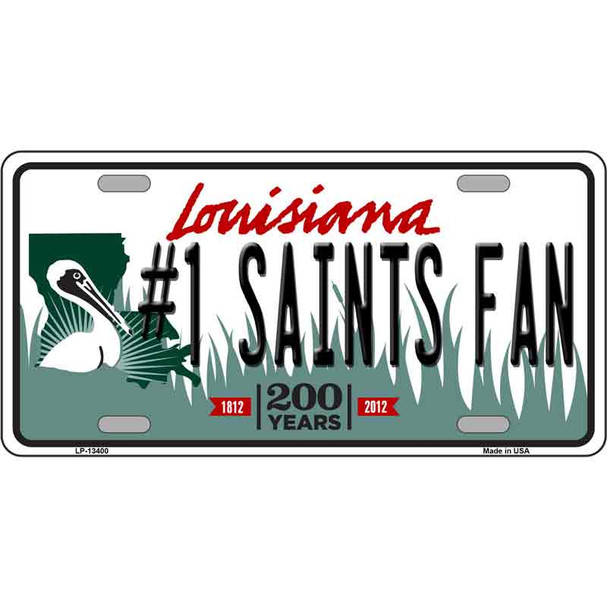 Number 1 Saints Fan Wholesale Novelty Metal License Plate Tag