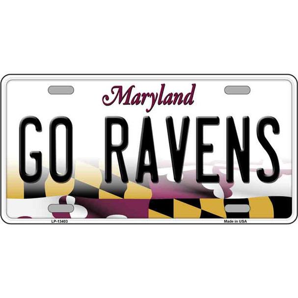 Go Ravens Wholesale Novelty Metal License Plate Tag