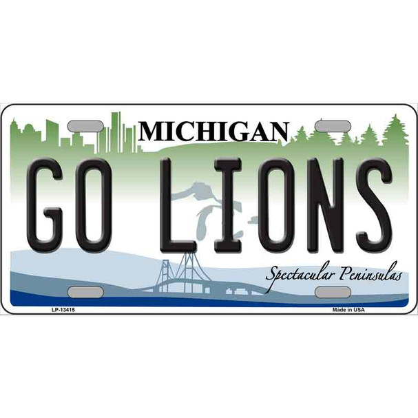 Go Lions Wholesale Novelty Metal License Plate Tag