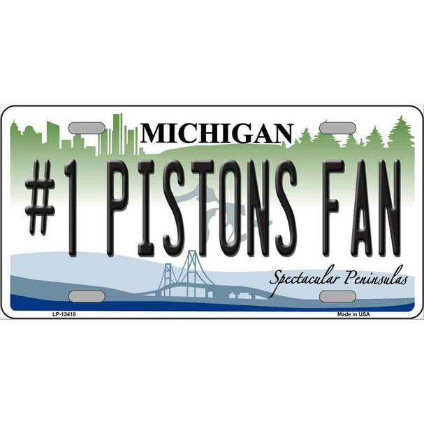 Number 1 Pistons Fan Wholesale Novelty Metal License Plate Tag