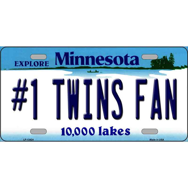 Number 1 Twins Fan Wholesale Novelty Metal License Plate Tag