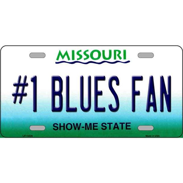 Number 1 Blues Fan Wholesale Novelty Metal License Plate Tag