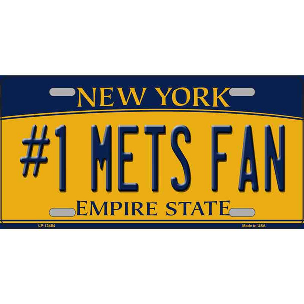 Number 1 Mets Fan Wholesale Novelty Metal License Plate Tag