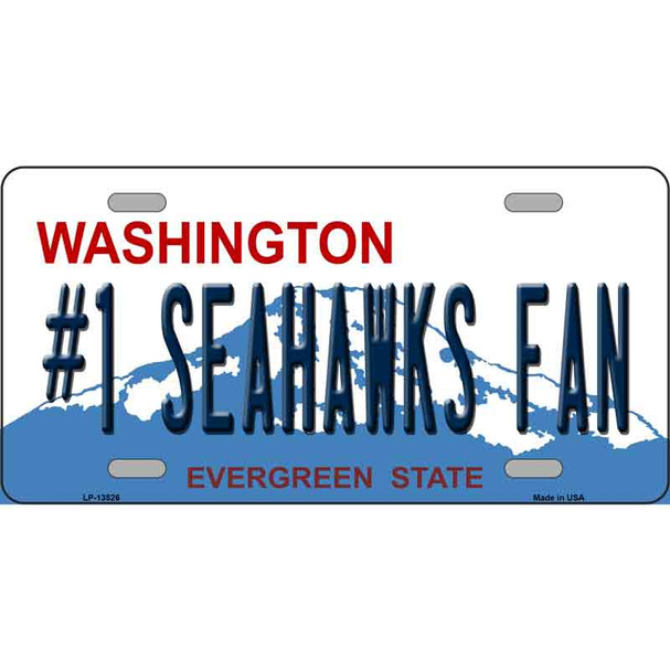 Number 1 Seahawks Fan Wholesale Novelty Metal License Plate Tag