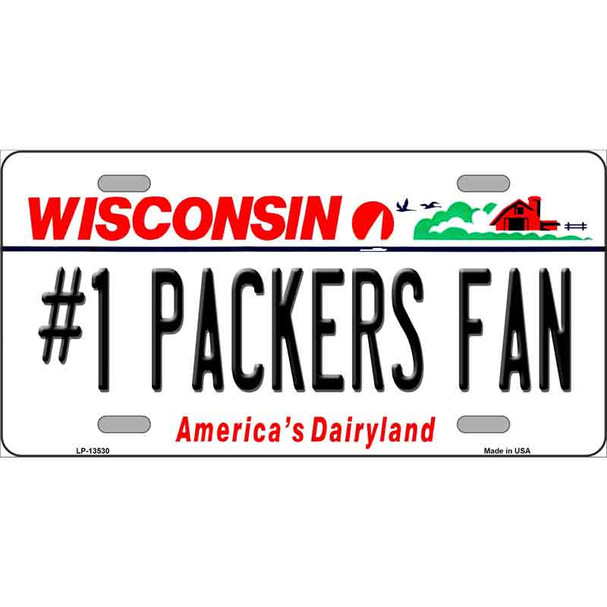 Number 1 Packers Fan Wholesale Novelty Metal License Plate Tag