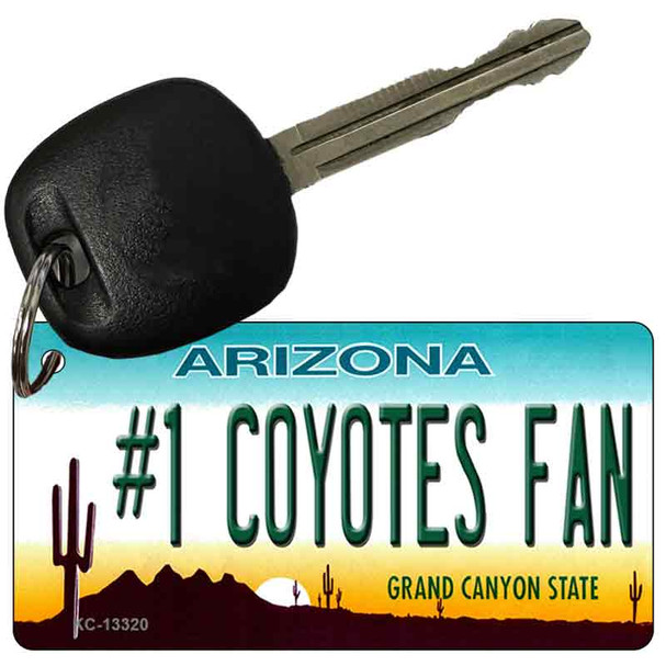 Number 1 Coyotes Fan Wholesale Novelty Metal Key Chain