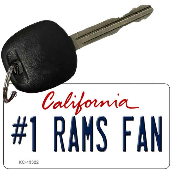 Number 1 Rams Fan Wholesale Novelty Metal Key Chain