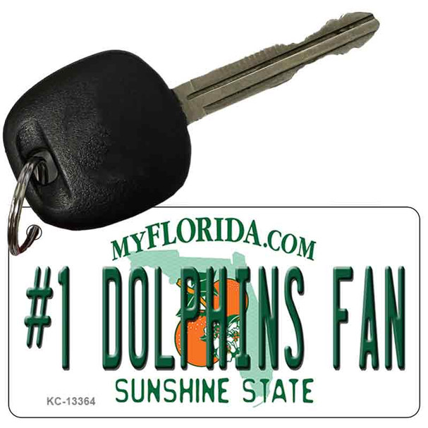 Number 1 Dolphins Fan Wholesale Novelty Metal Key Chain