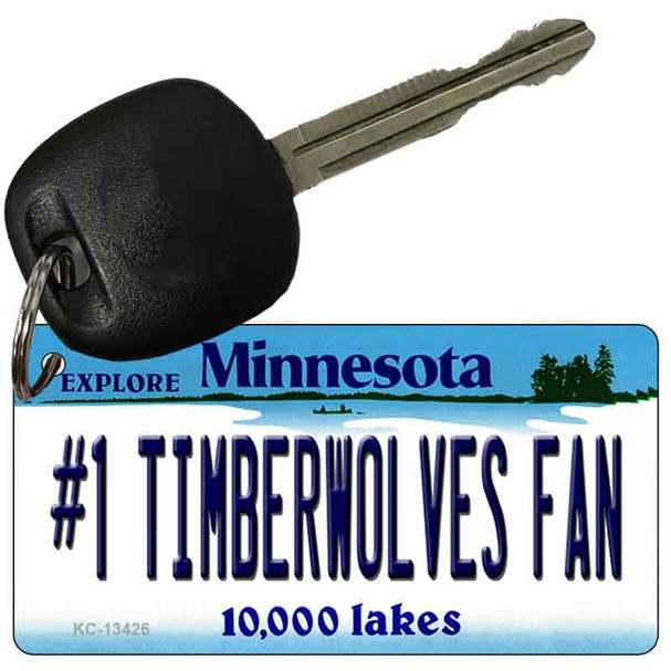 Number 1 Timberwolves Fan Wholesale Novelty Metal Key Chain