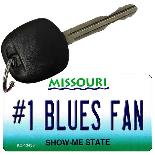 Number 1 Blues Fan Wholesale Novelty Metal Key Chain