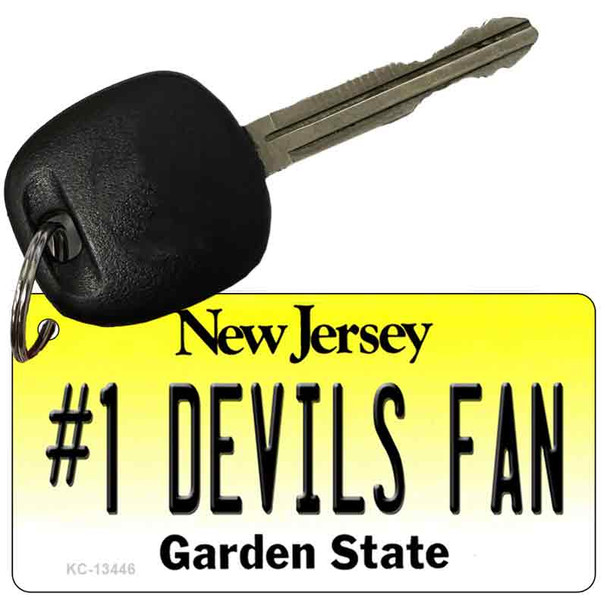 Number 1 Devils Fan Wholesale Novelty Metal Key Chain