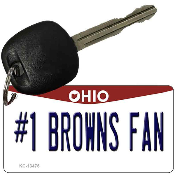 Number 1 Browns Fan Wholesale Novelty Metal Key Chain