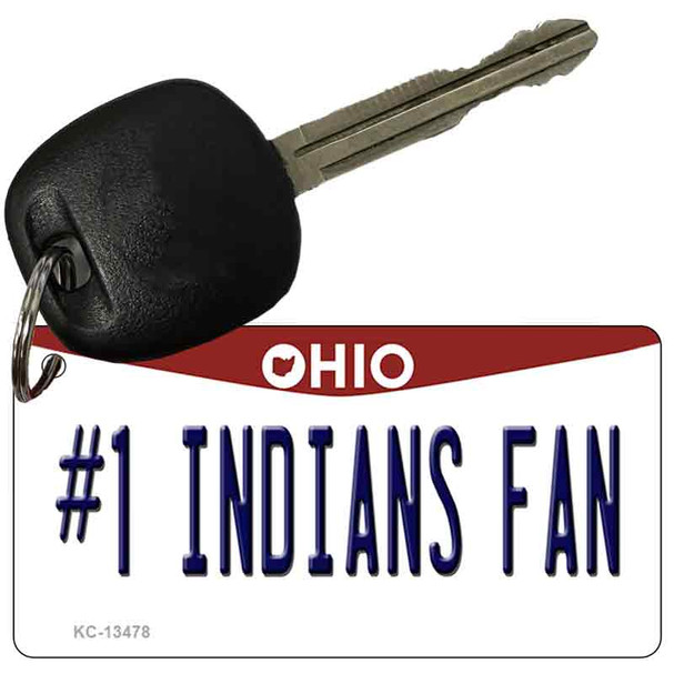 Number 1 Indians Fan Wholesale Novelty Metal Key Chain