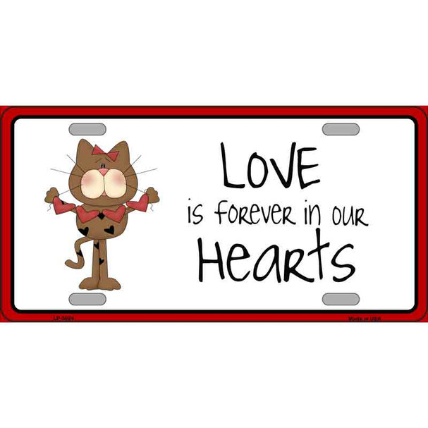 Love In Our Hearts Cat Wholesale Metal Novelty License Plate