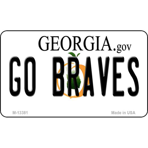 Go Braves Wholesale Novelty Metal Magnet M-13381