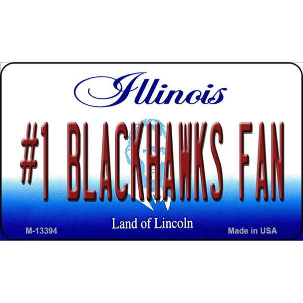 Number 1 Blackhawks Fan Wholesale Novelty Metal Magnet M-13394