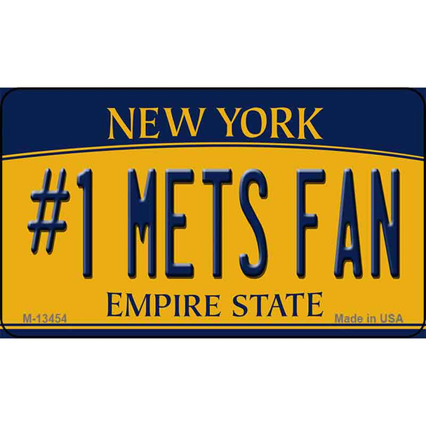 Number 1 Mets Fan Wholesale Novelty Metal Magnet M-13454