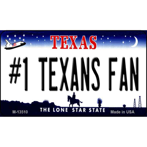 Number 1 Texans Fan Wholesale Novelty Metal Magnet M-13510