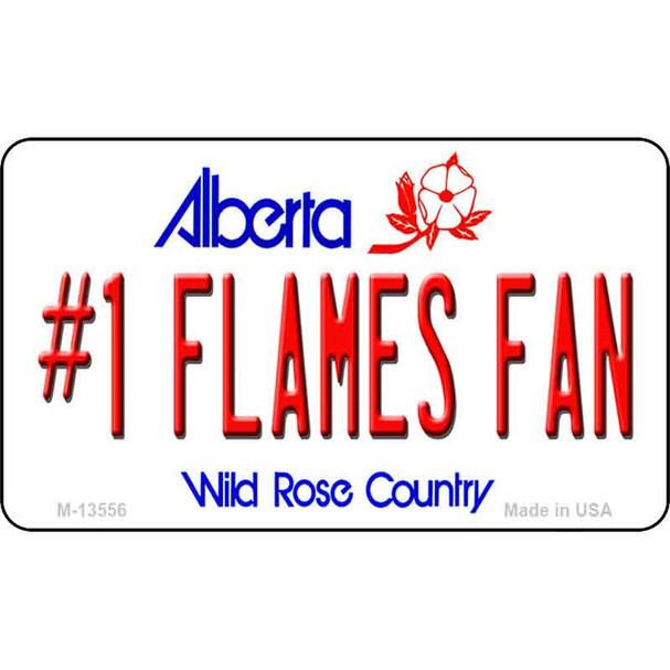 Number 1 Flames Fan Wholesale Novelty Metal Magnet M-13556