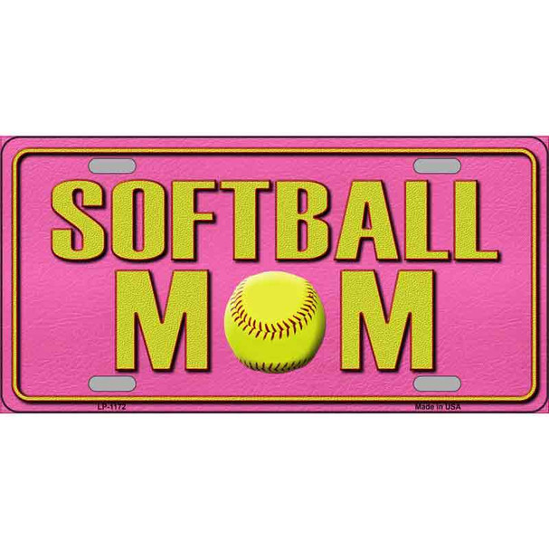 Softball Mom Novelty Wholesale Metal License Plate