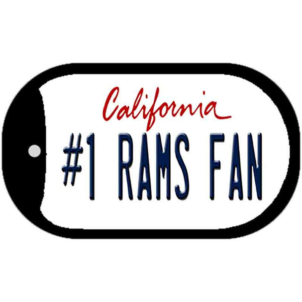 Number 1 Rams Fan Wholesale Novelty Metal Dog Tag Necklace