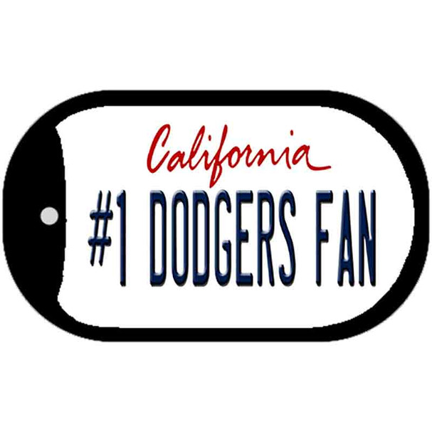 Number 1 Dodgers Fan Wholesale Novelty Metal Dog Tag Necklace