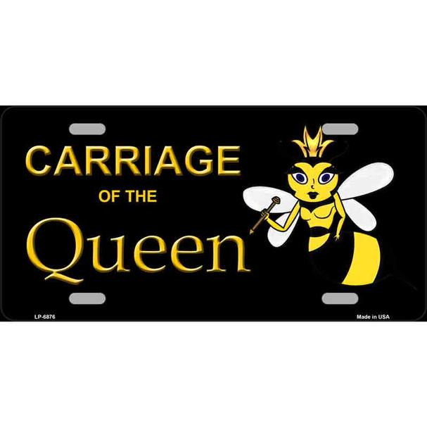 Carriage Of Queen Bee Wholesale Metal Novelty License Plate
