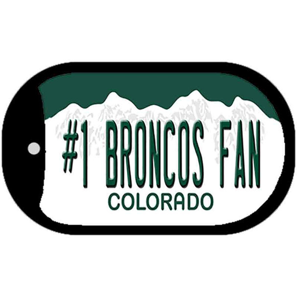 Number 1 Broncos Fan Wholesale Novelty Metal Dog Tag Necklace