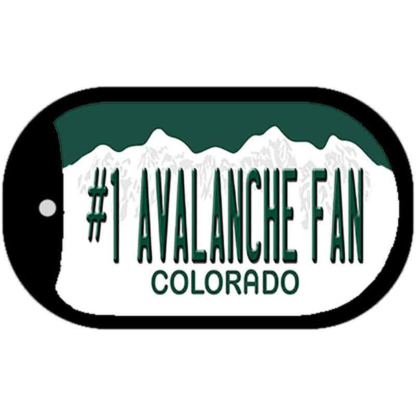 Number 1 Avalanche Fan Wholesale Novelty Metal Dog Tag Necklace