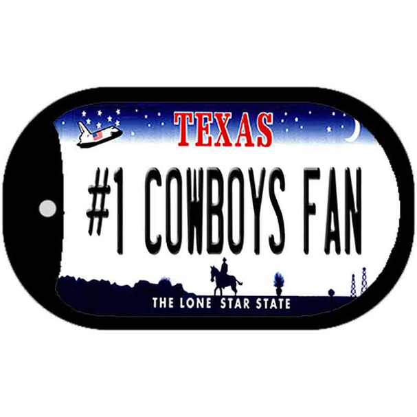 Number 1 Cowboys Fan Wholesale Novelty Metal Dog Tag Necklace