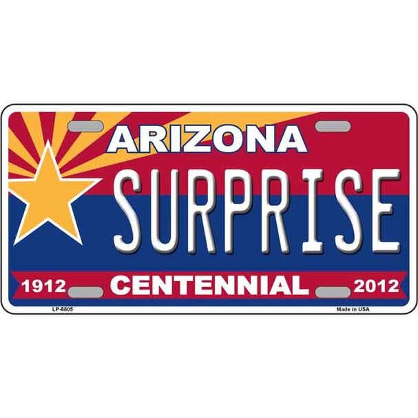 Arizona Centennial Surprise Novelty Wholesale Metal License Plate
