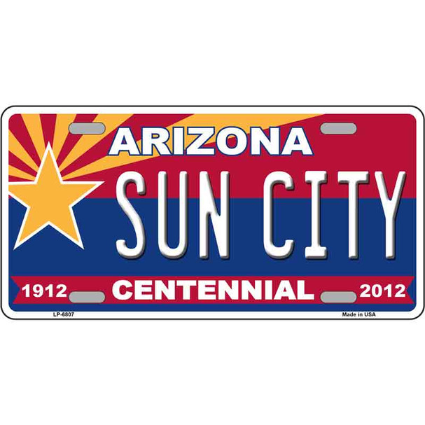 Arizona Centennial Sun City Novelty Wholesale Metal License Plate