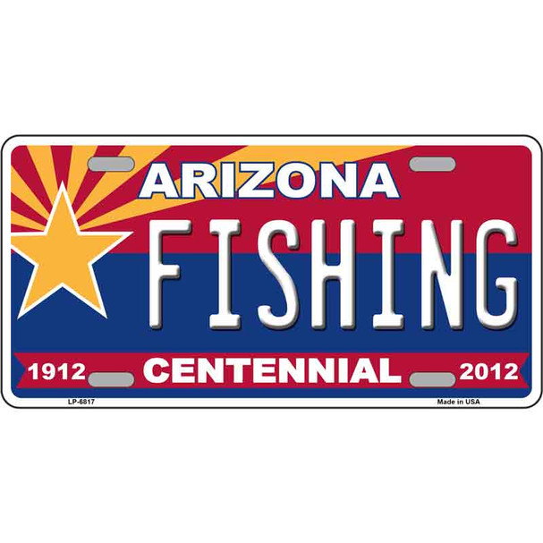 Arizona Centennial Fishing Novelty Wholesale Metal License Plate