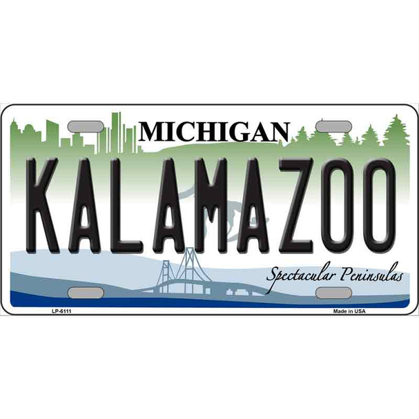 Kalamazoo Wholesale Metal Novelty License Plate